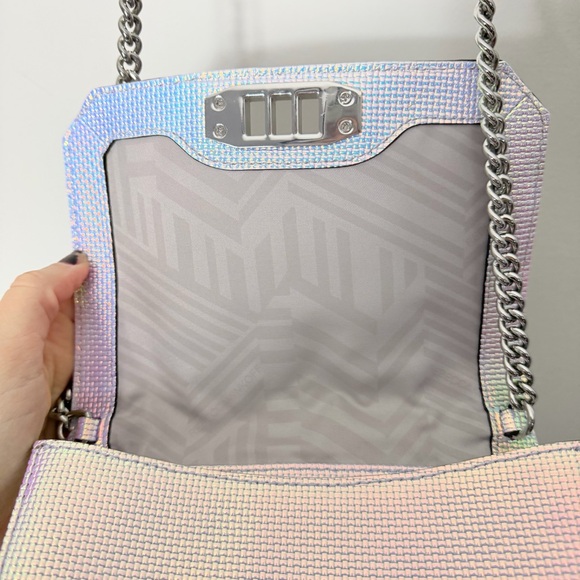 Rebecca Minkoff Iridescent Hologram Shiny Bag Chain Strap - Picture 10 of 14